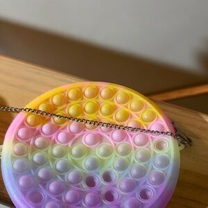 Round Rainbow Pastel Pop It Crossbody Bag